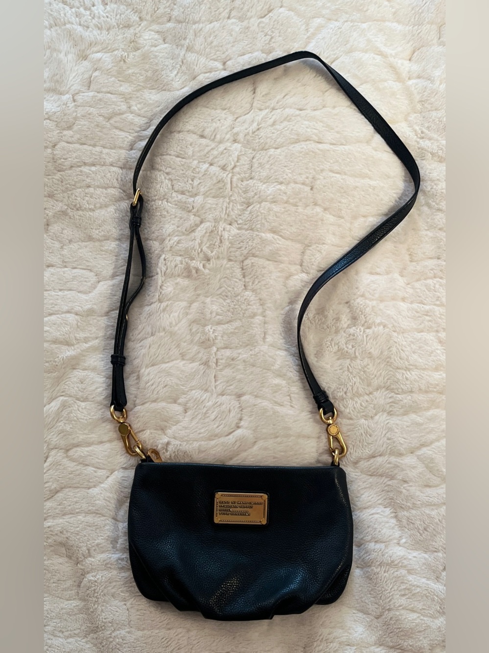 Marc by Marc Jacobs Classic @ Percy Crossbody Bag in black pebbled leather, Y2K